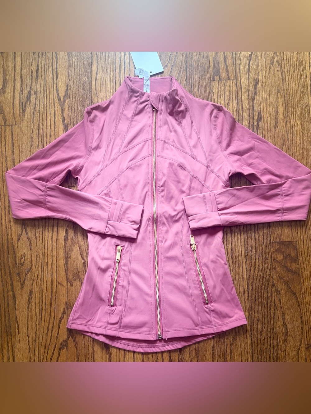 NWT UARUN Define Jacket Cutie Patootie Rose Pink Size 2 Slim Fit Zip Workout